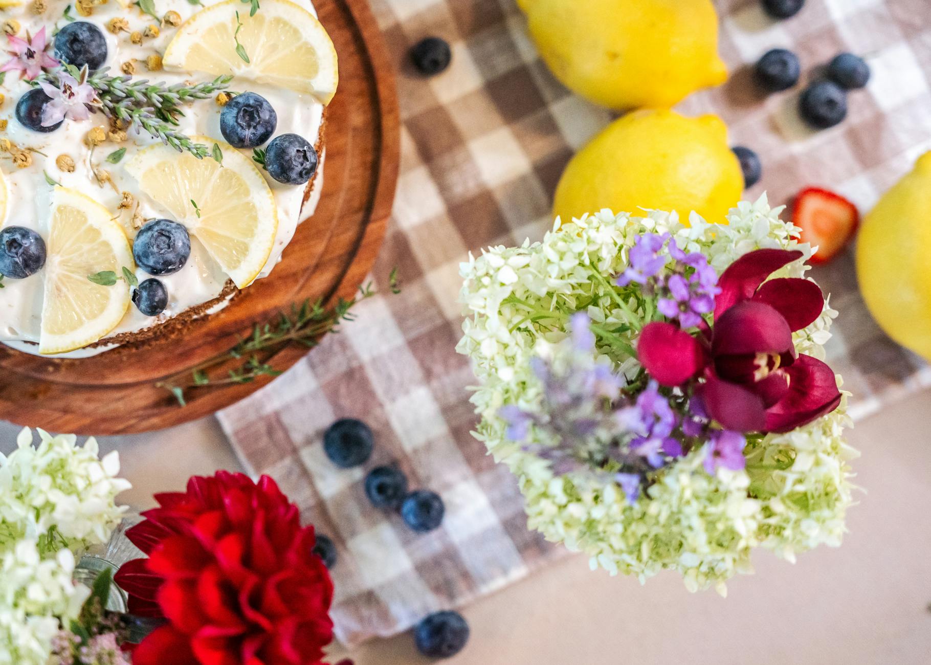 10-Min Lemon Ricotta Cake with Fresh Berries