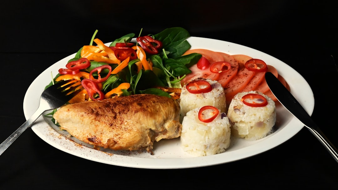 Lemongrass Grilled Chicken with Rice & Salad