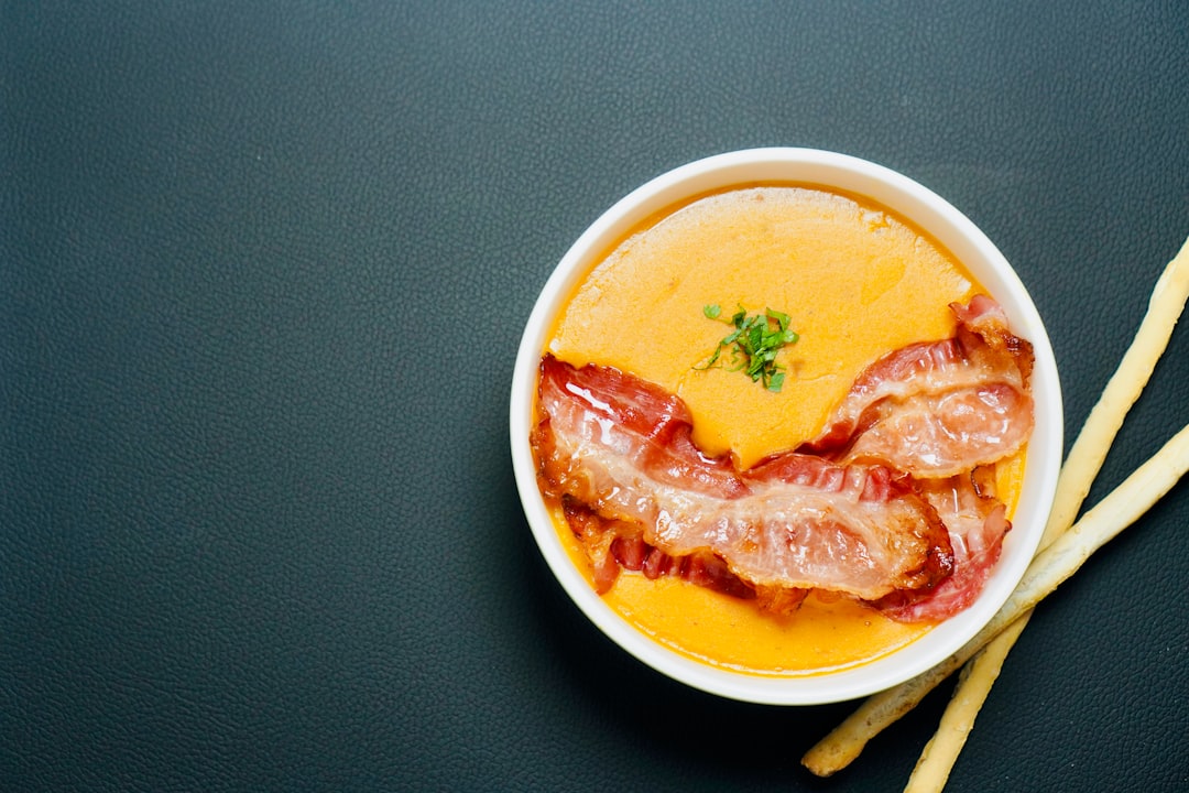 Loaded Potato Soup with Crispy Pork