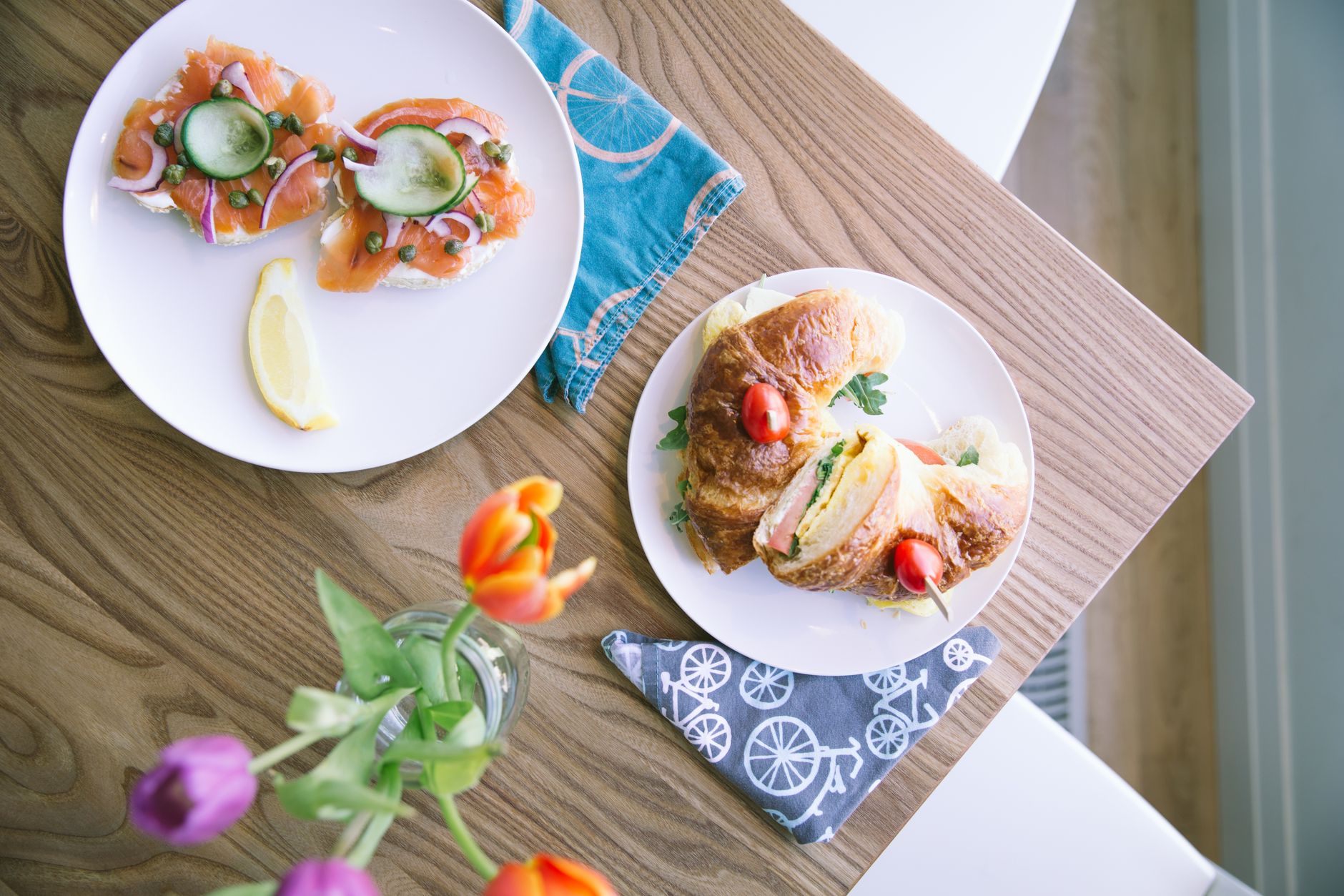Lox & Cream Cheese Bagel with Croissant