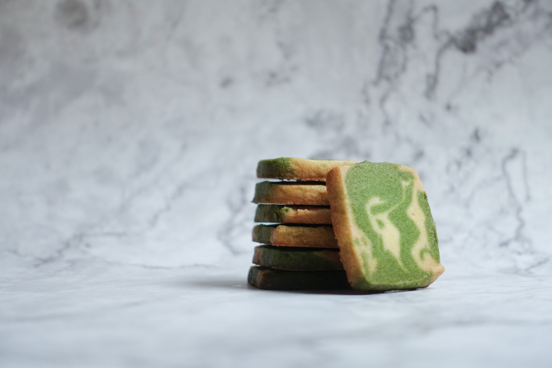 Matcha White Chocolate Marble Cookies