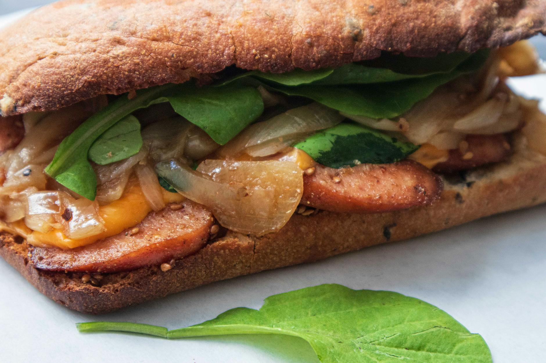 Merguez Sandwich with Harissa Mayo