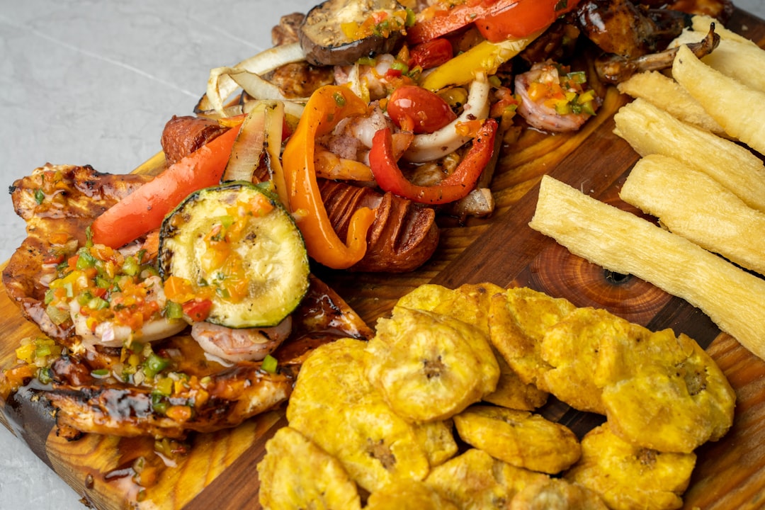Mojo Chicken with Tostones & Yuca