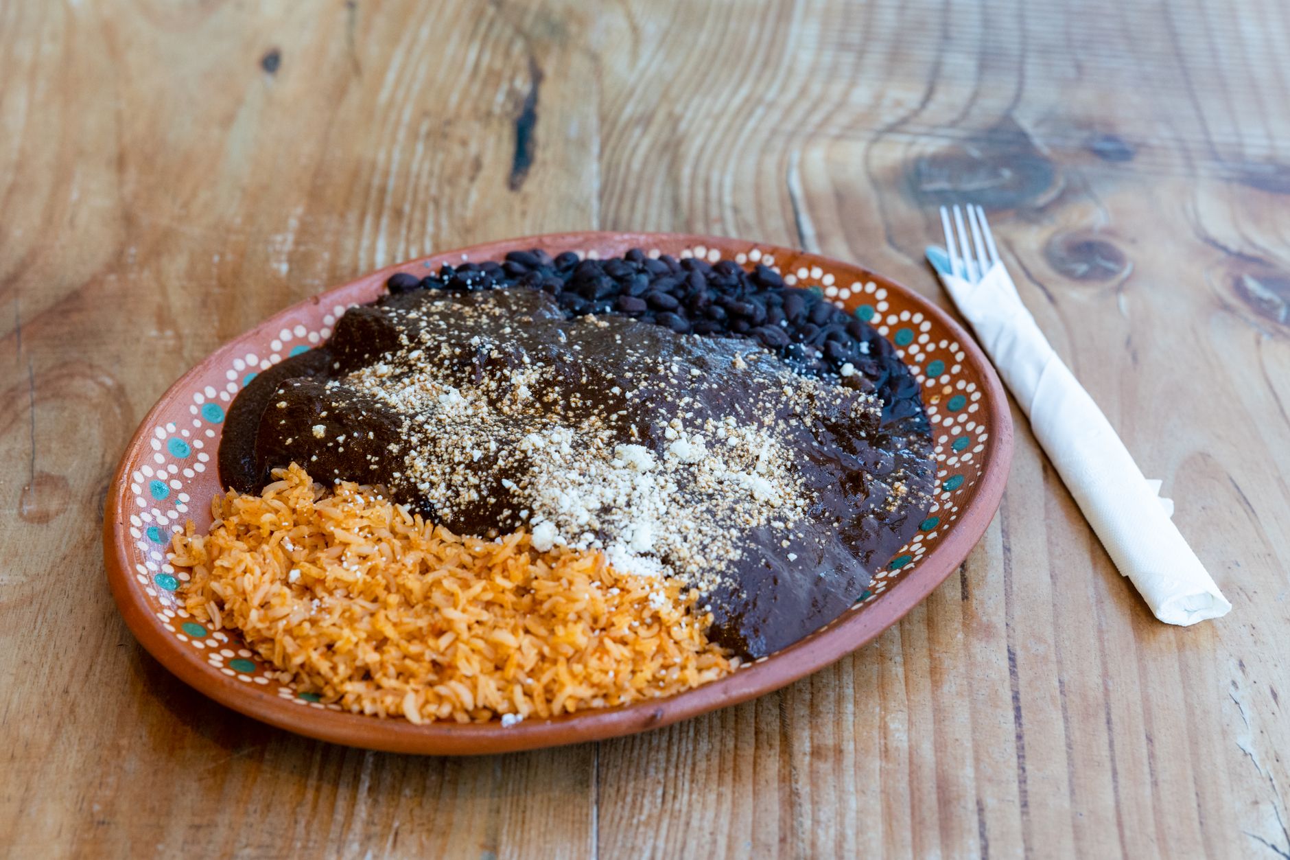 Mole Chicken Enchiladas