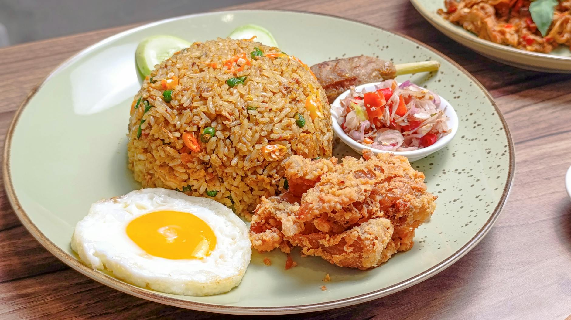 Nasi Goreng with Crispy Chicken