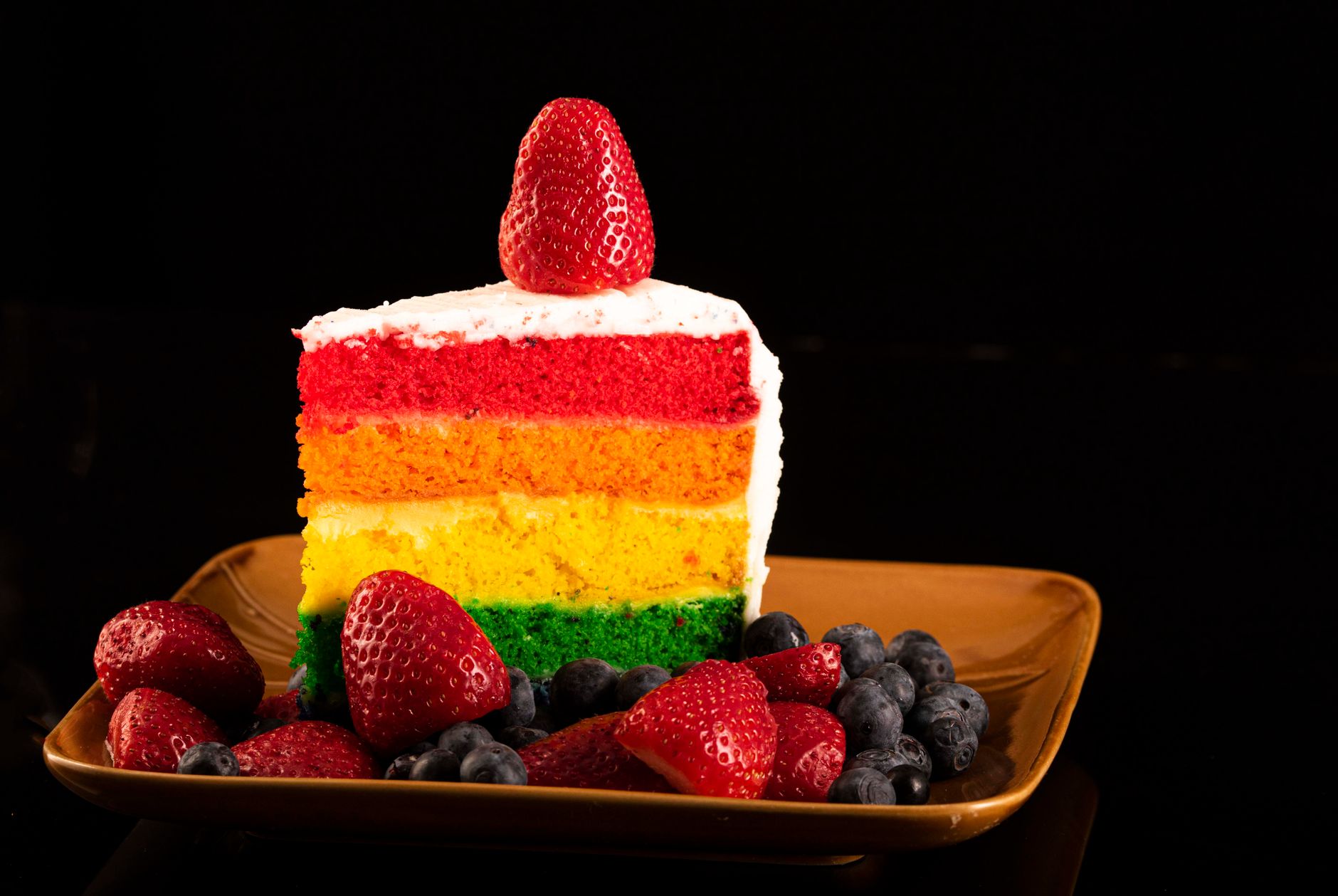 No-Bake Rainbow Parfait with Berries