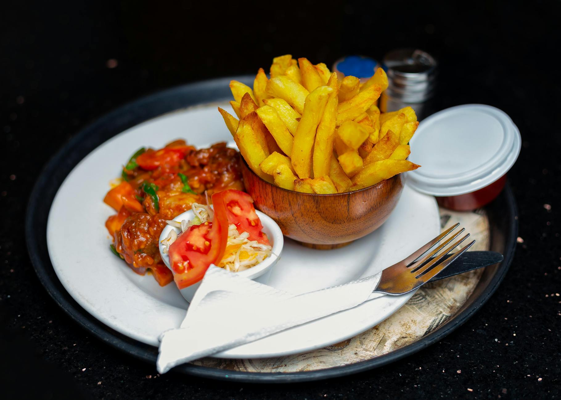 20-Min Oxtail & Butter Bean Skillet with Crispy Fries