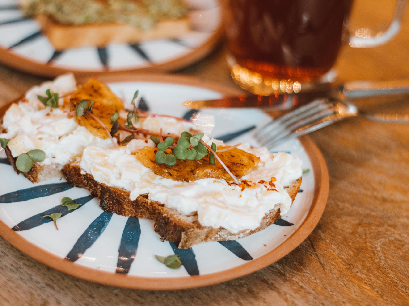Pan-Fried Kaymak with Honey & Walnuts