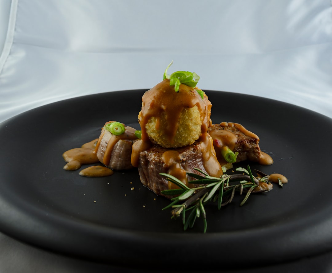 Pan-Fried Potato Dumplings with Pork & Gravy