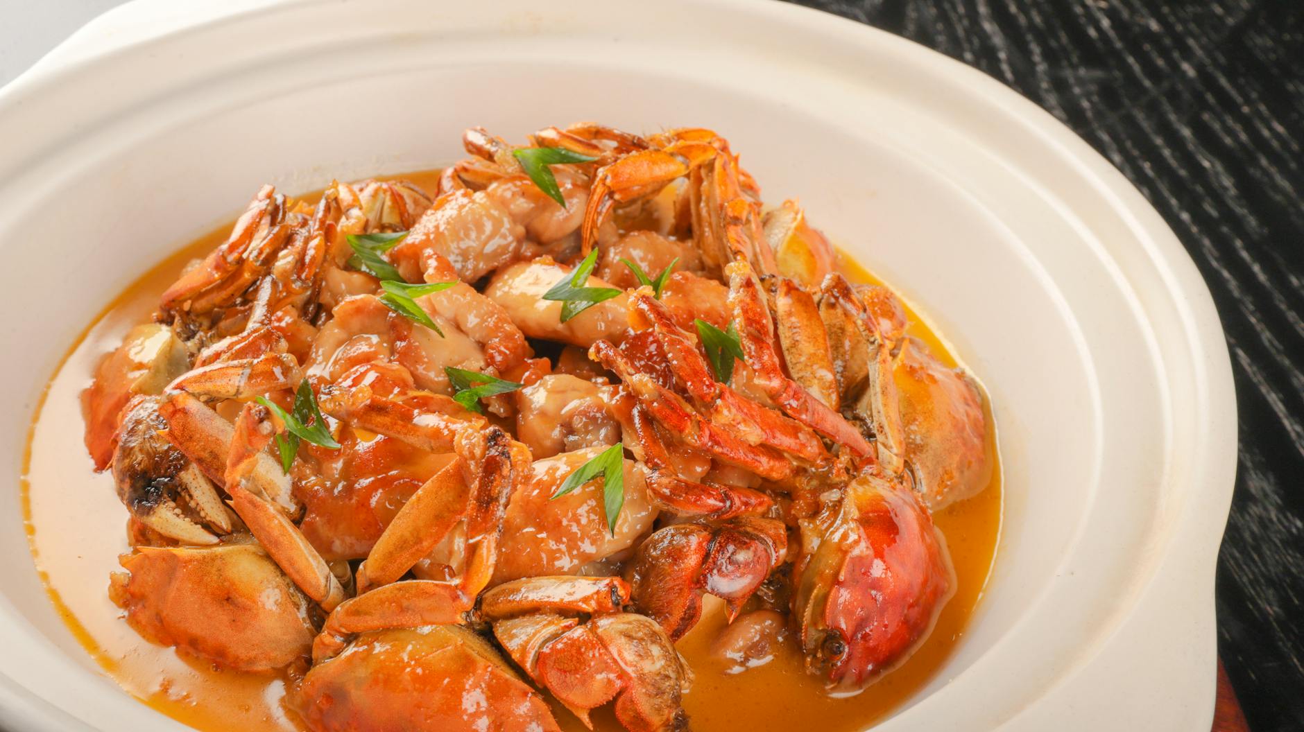 Pan-Seared Crab with Ginger-Scallion Oil