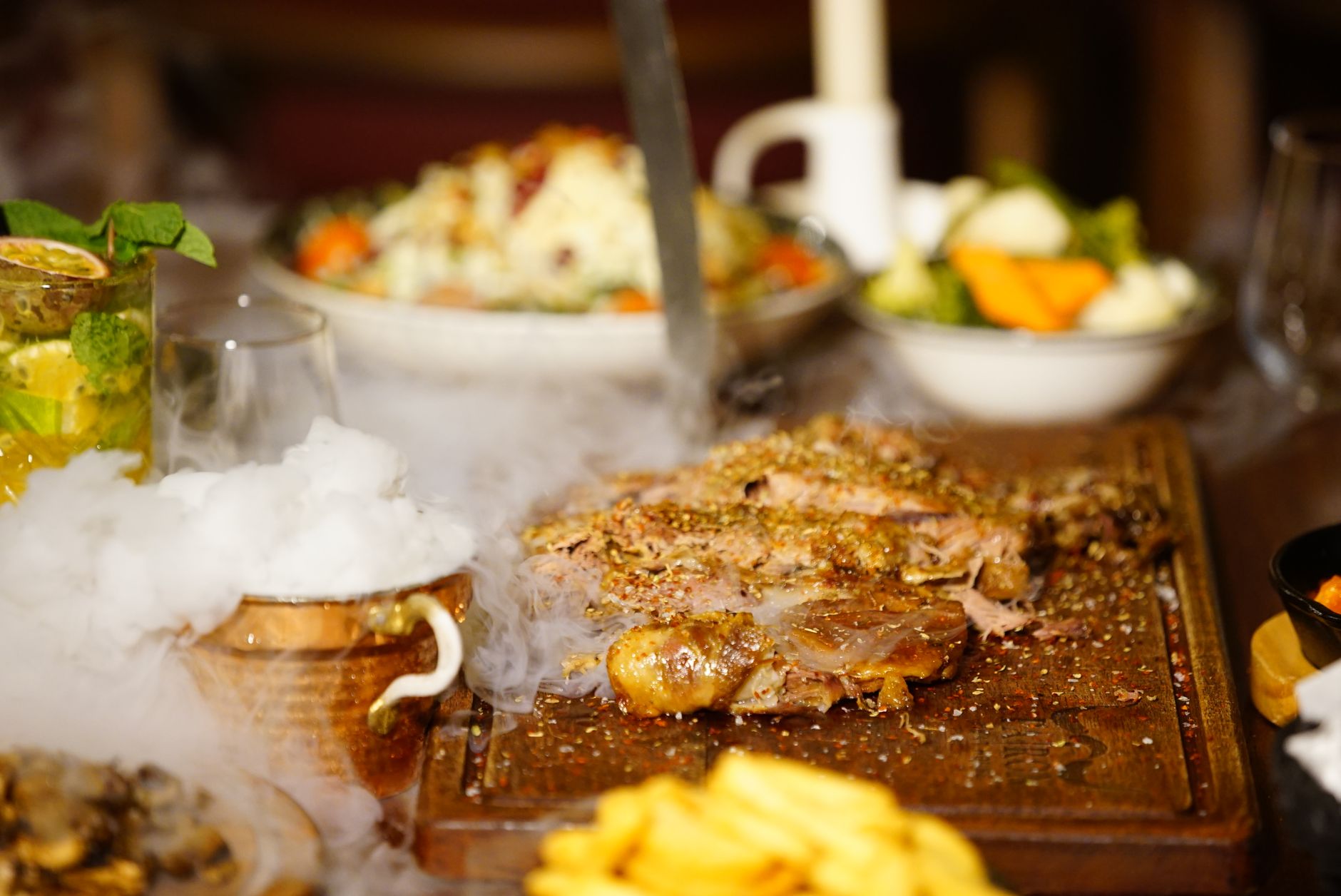 Pan-Seared Lamb Mechoui with Crispy Fries & Couscous