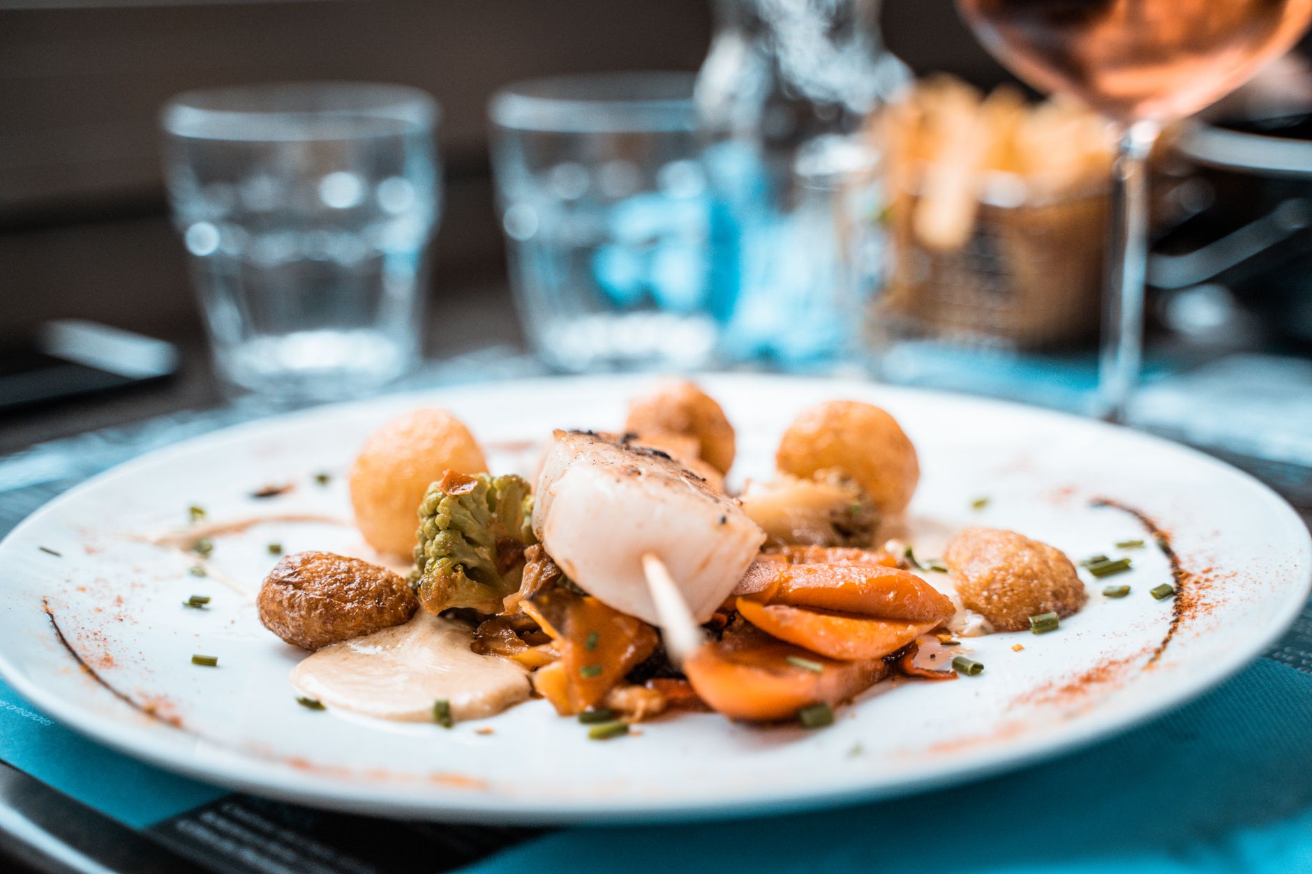 Pan-Seared Scallops with Roasted Root Vegetables