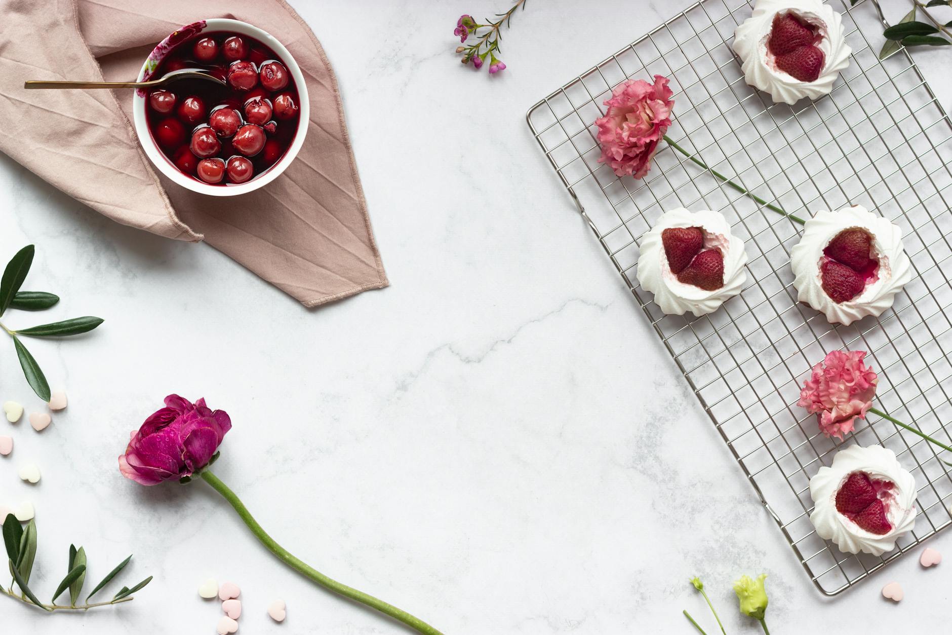 15-Minute Pavlova Nests with Berry Compote