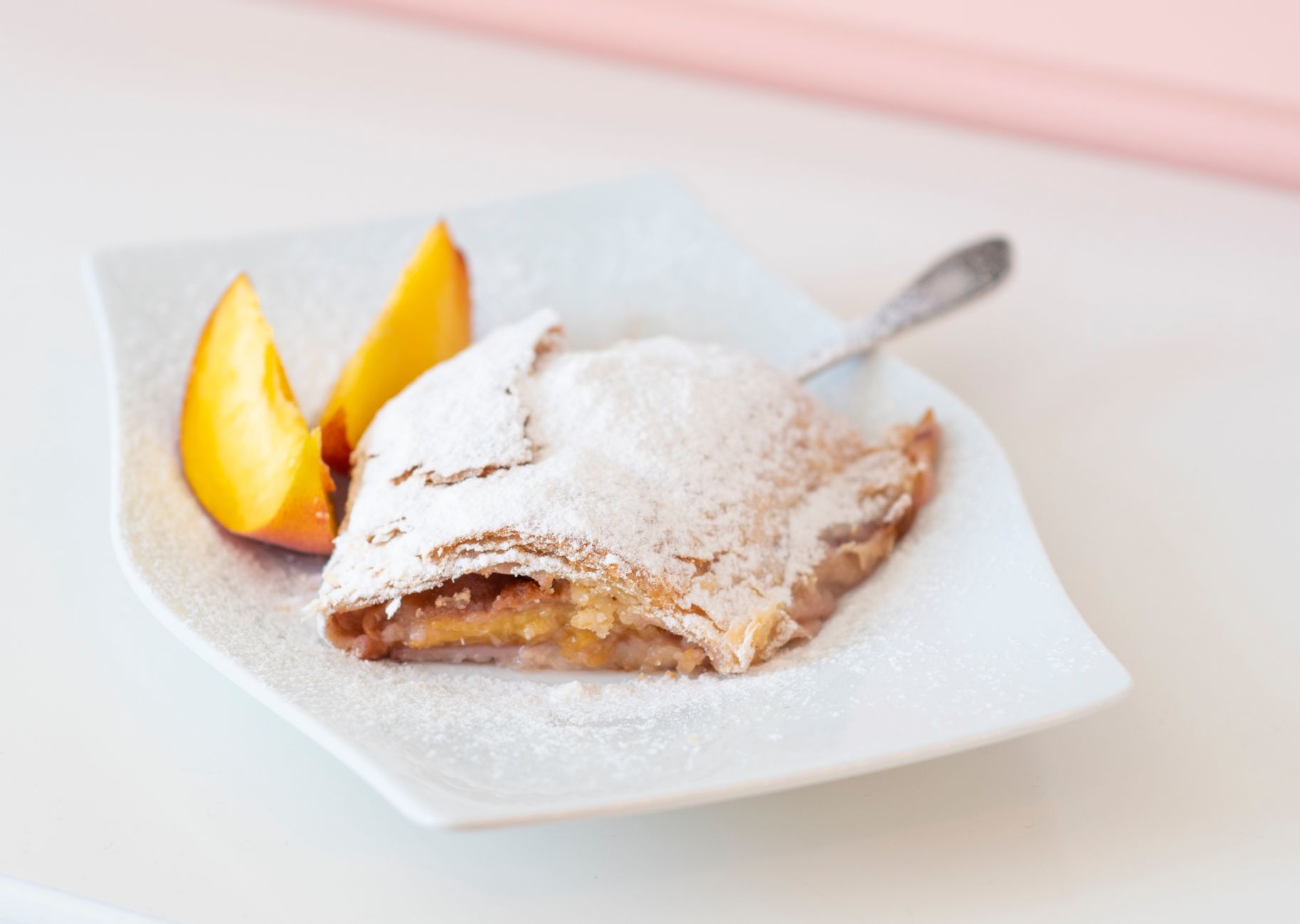 20-Min Peach Strudel with Flaky Pastry
