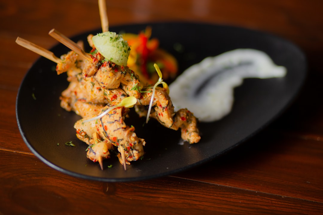 25-Min Peanut Chicken Satay with Pickled Veg