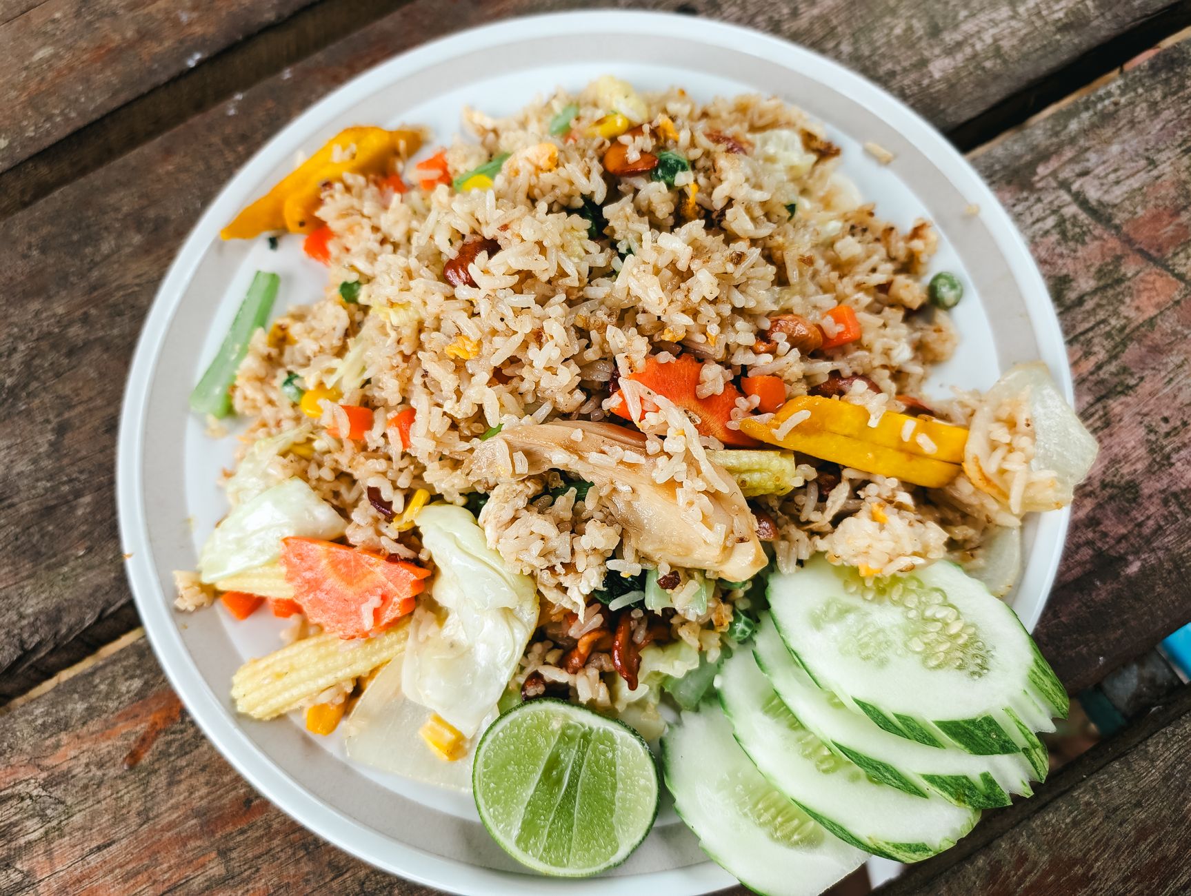 Pineapple Fried Rice with Lime & Cucumber