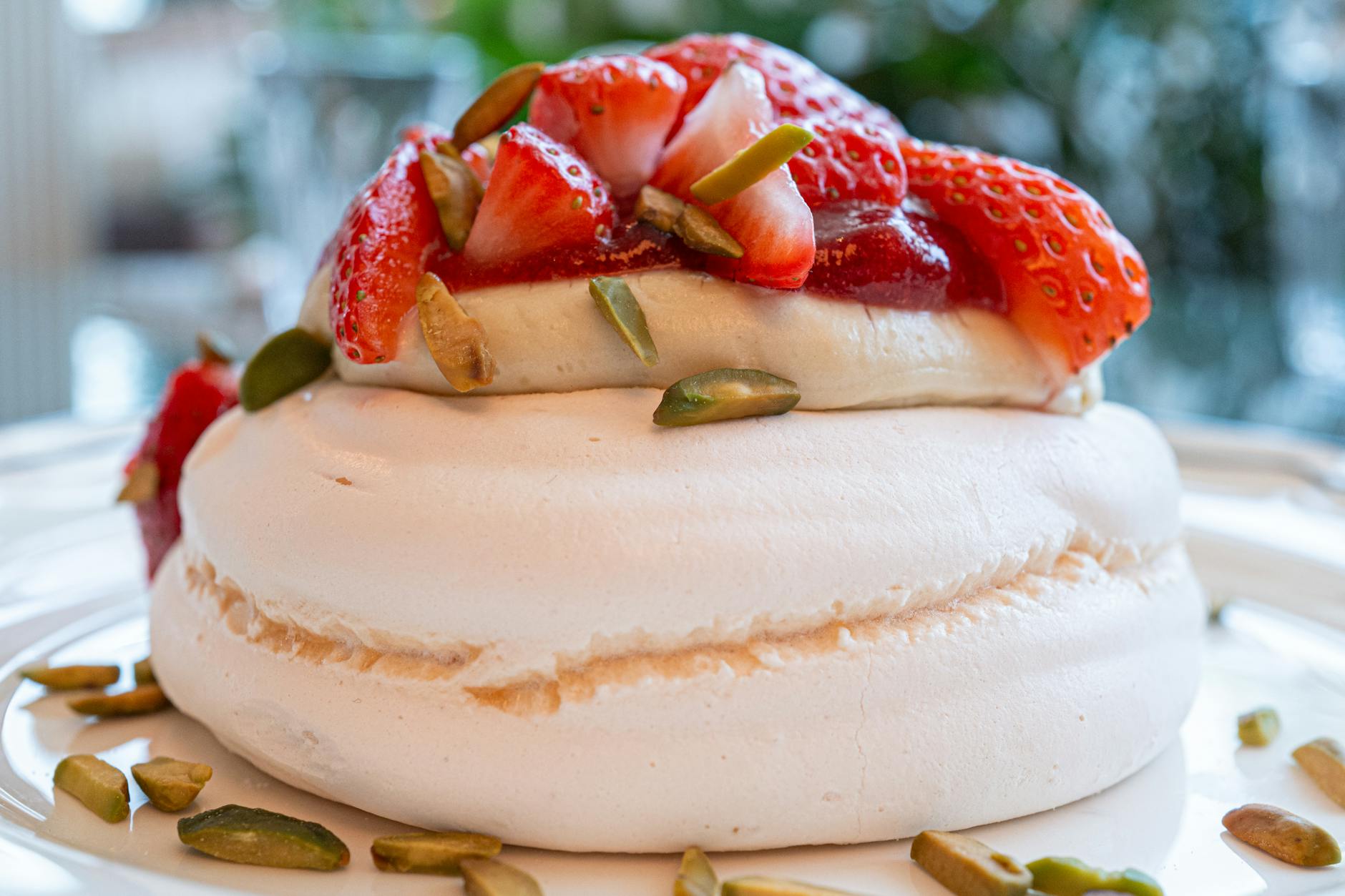 10-Minute Pistachio Pavlova Nests