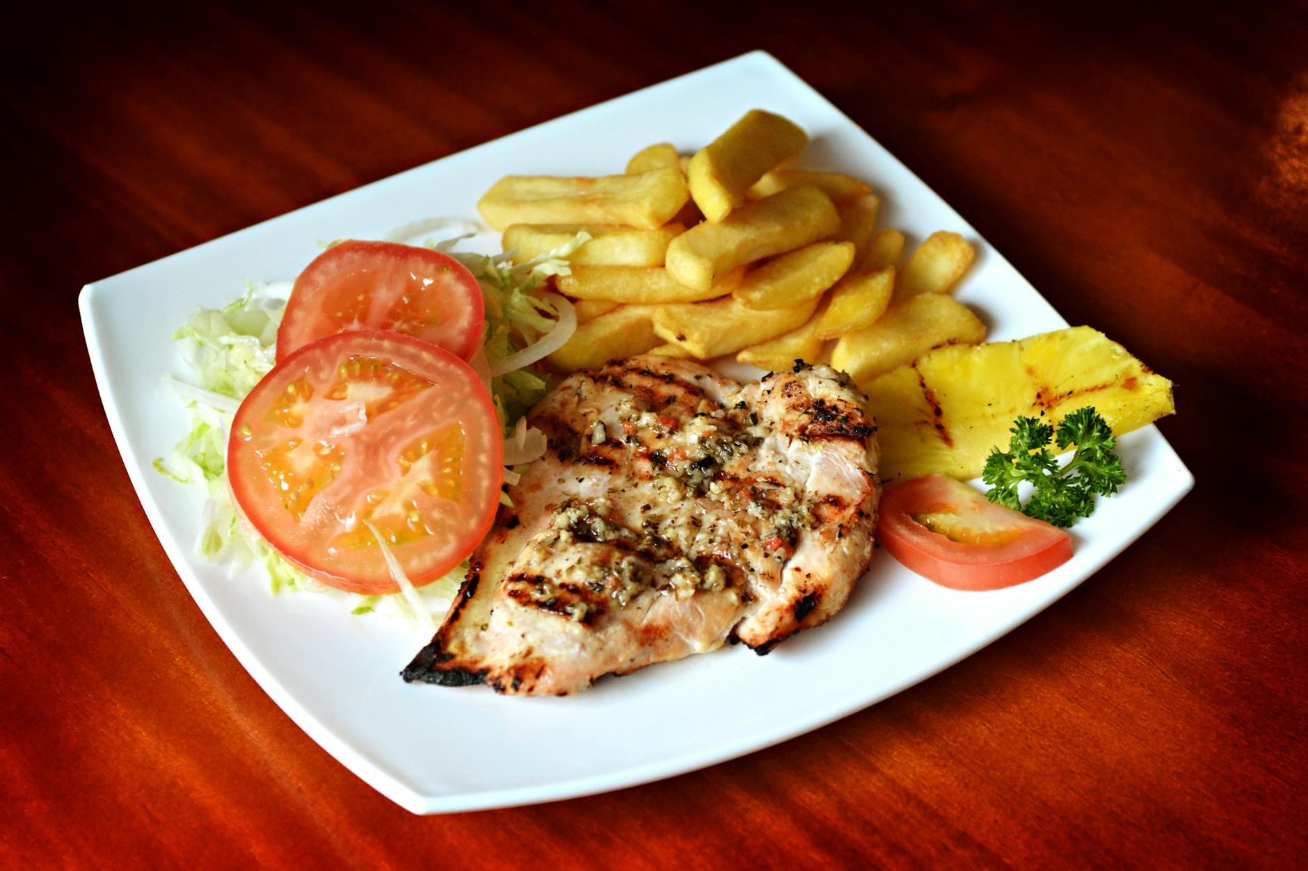 Pollo a la Plancha with Mojo—Fries, Pineapple & All