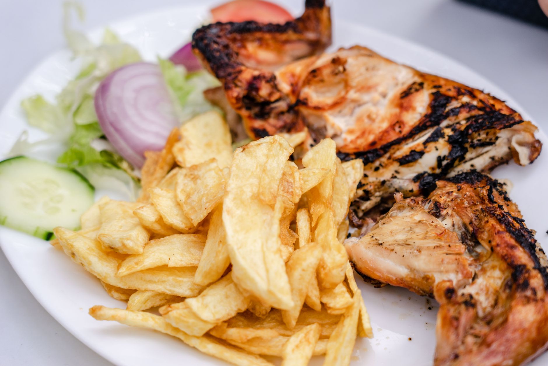 Sheet-Pan Pollo a la Plancha with Mojo Fries