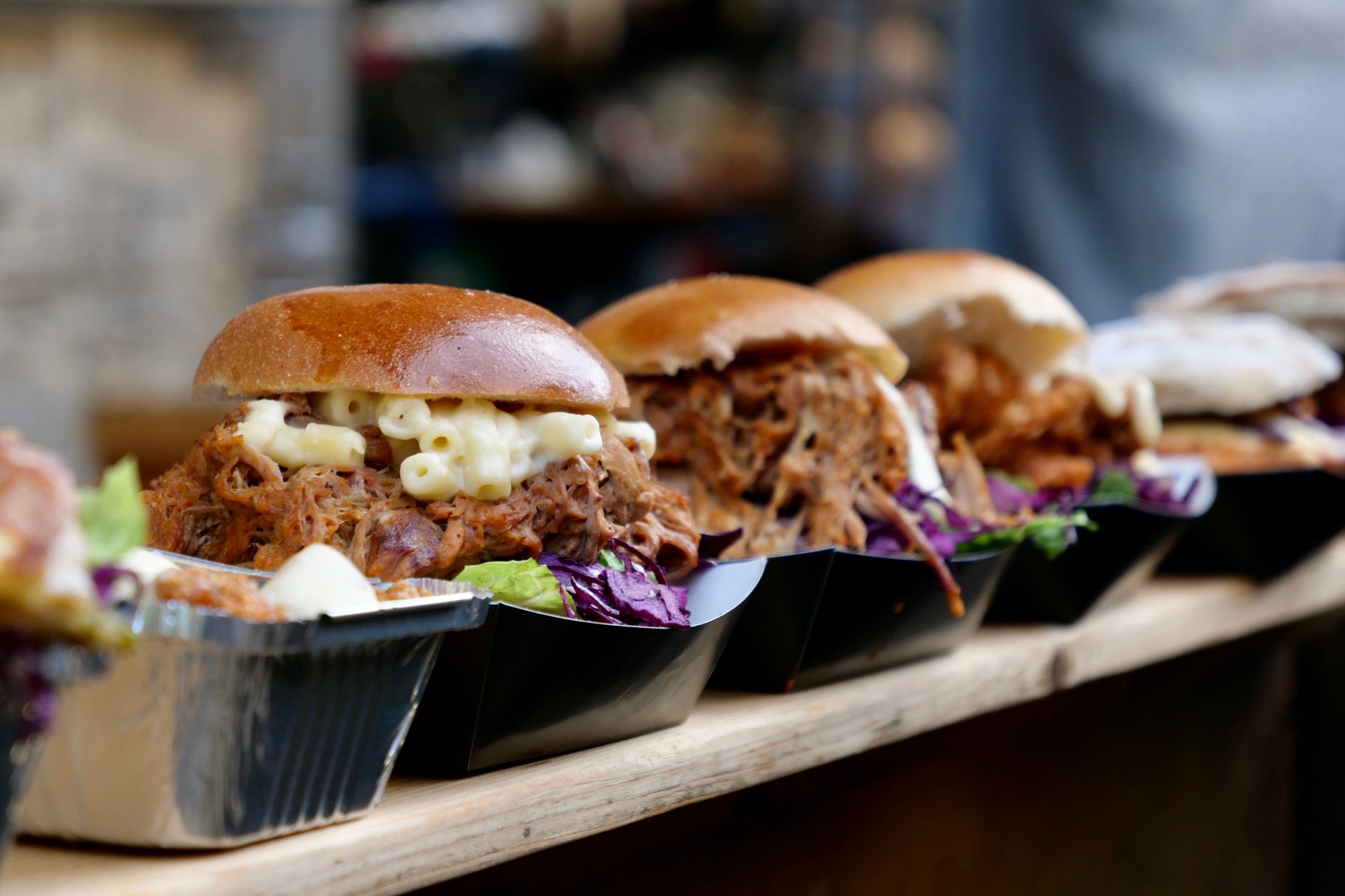 Pulled Pork Sliders with Mac & Slaw