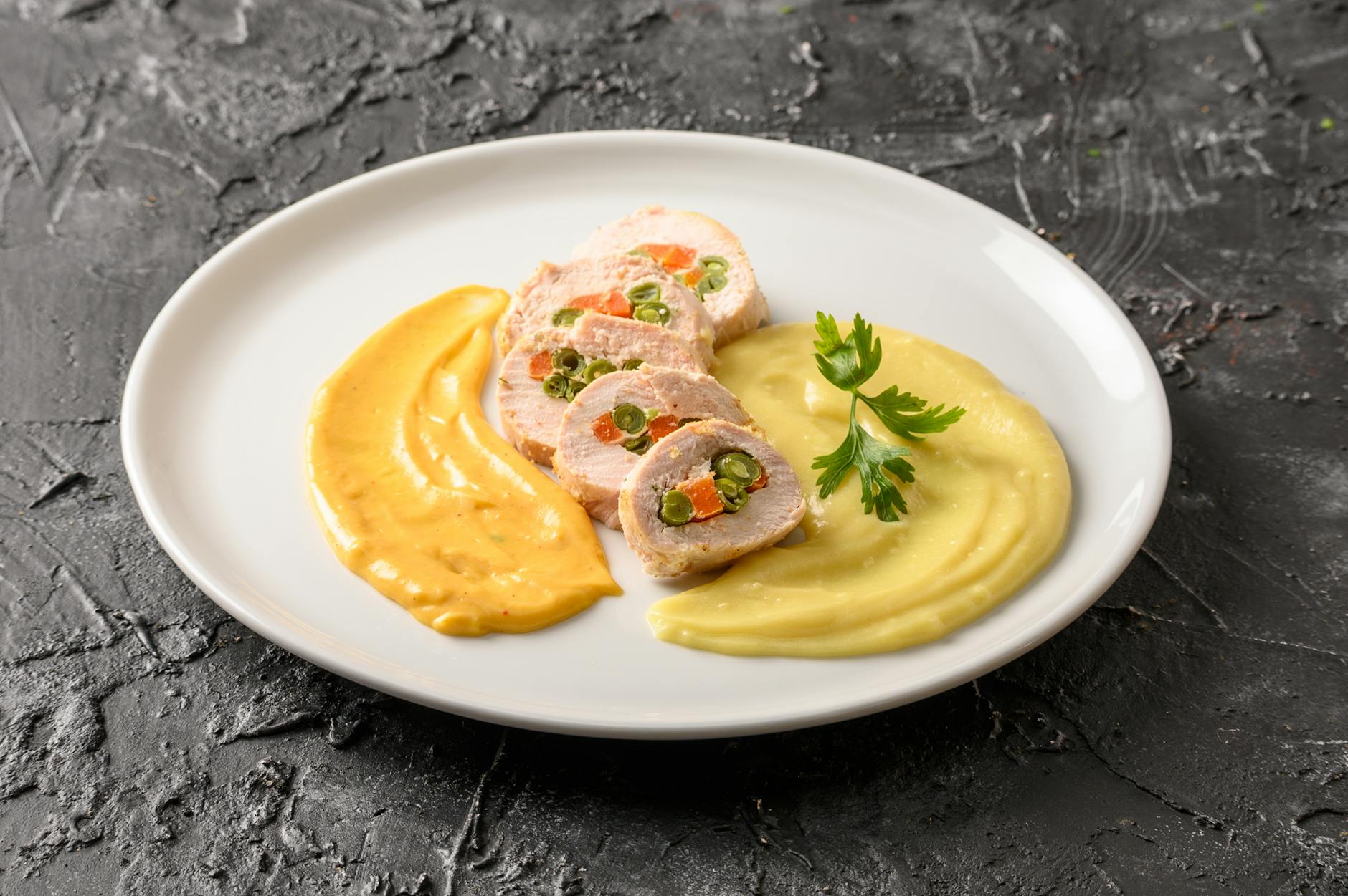 Quick Beef Roulade with Mustard Sauce & Mash