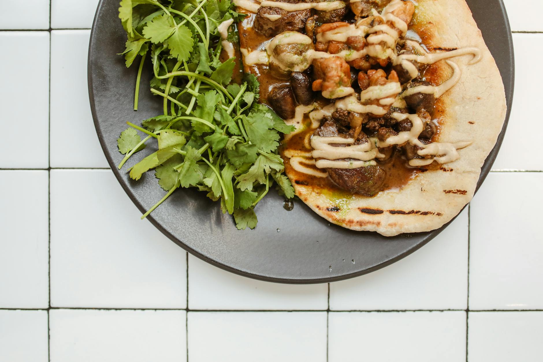 Quick Chicken Roti with Cilantro Salad