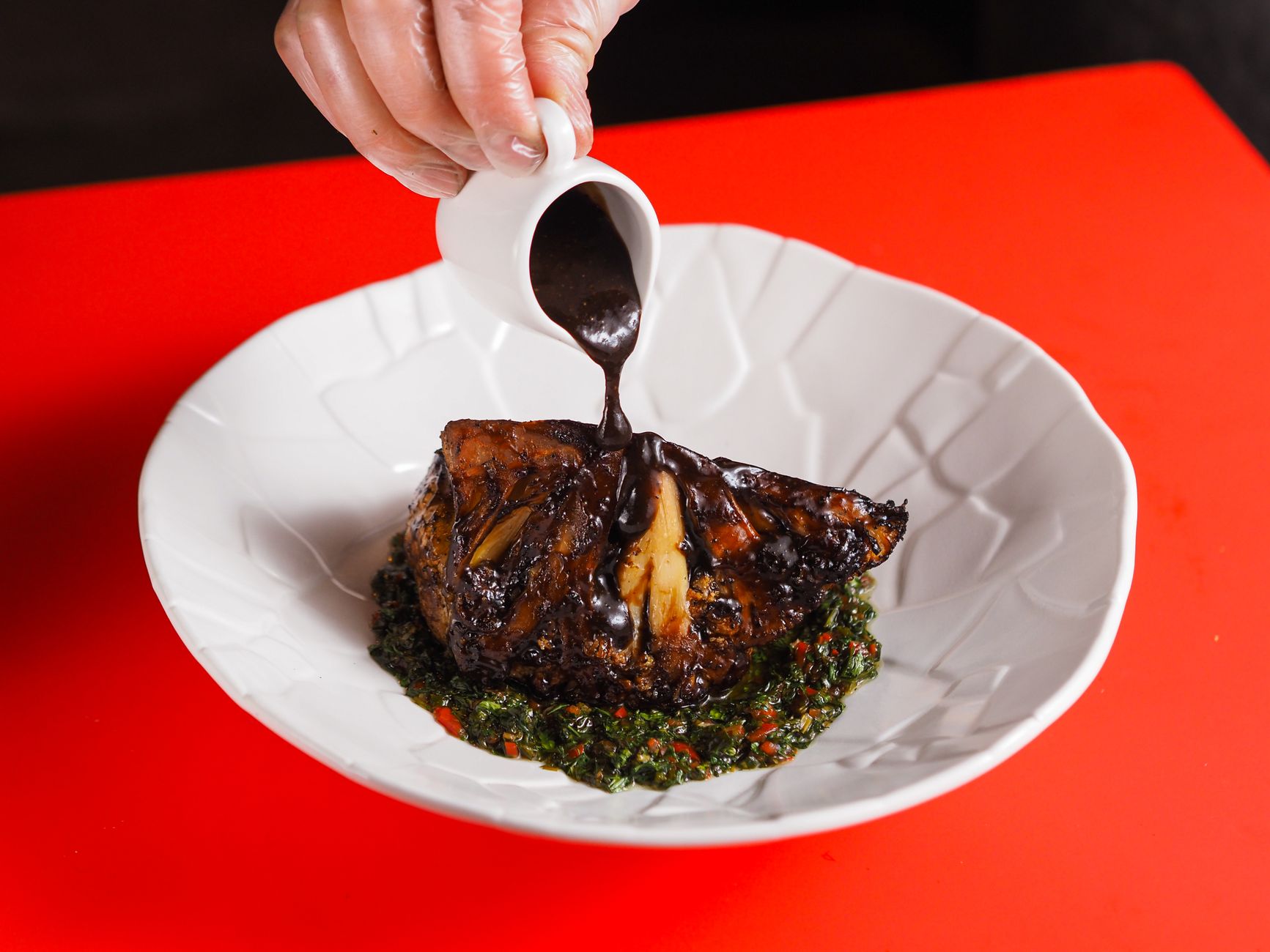 Quick Mole Chichilo Beef with Chimichurri