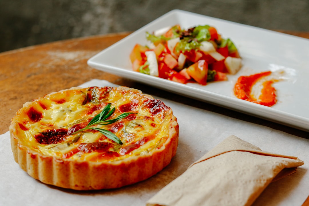 Quick Veggie Tart with Red Pepper Sauce