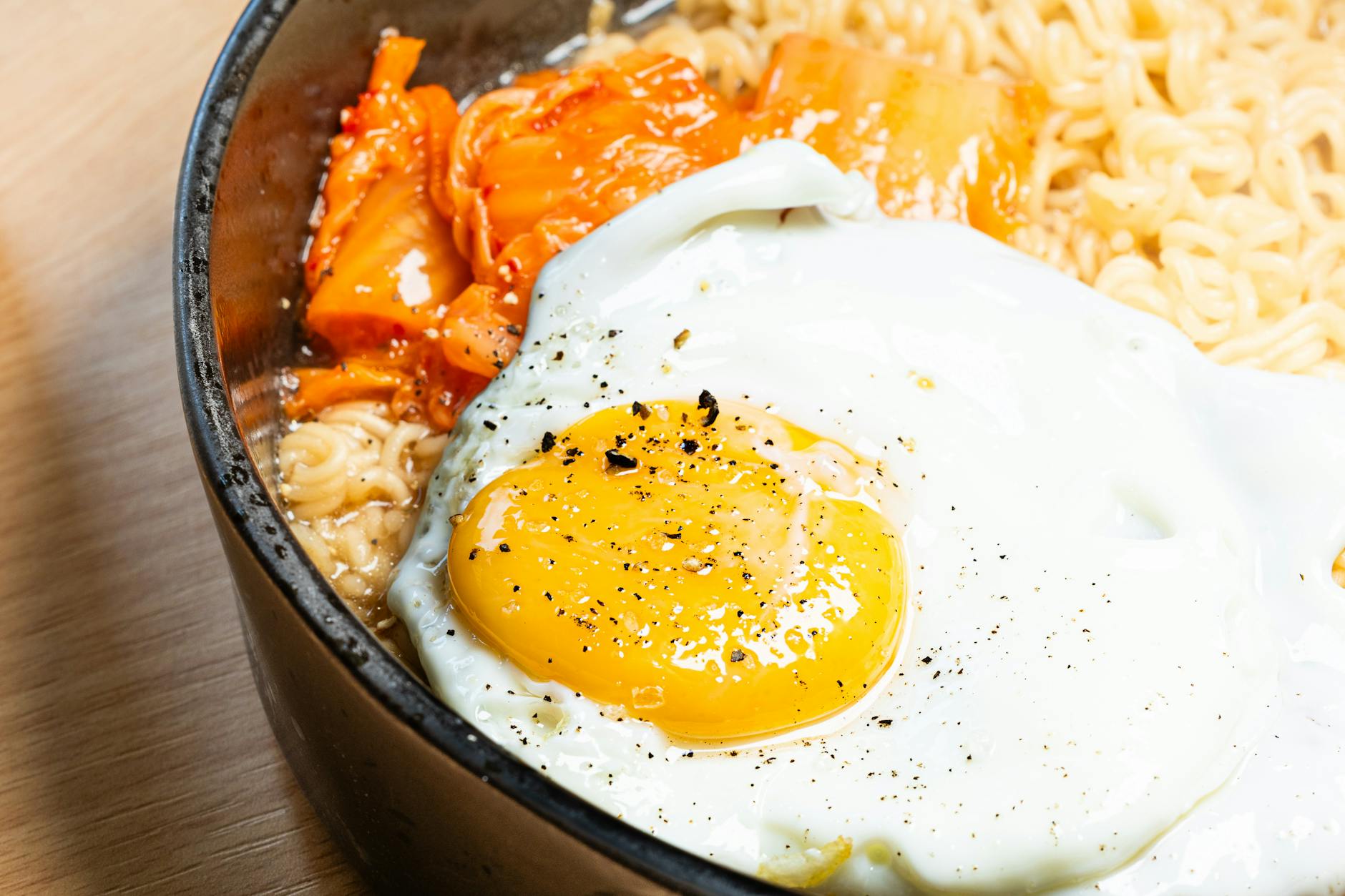 Ramyeon with Fried Egg & Kimchi
