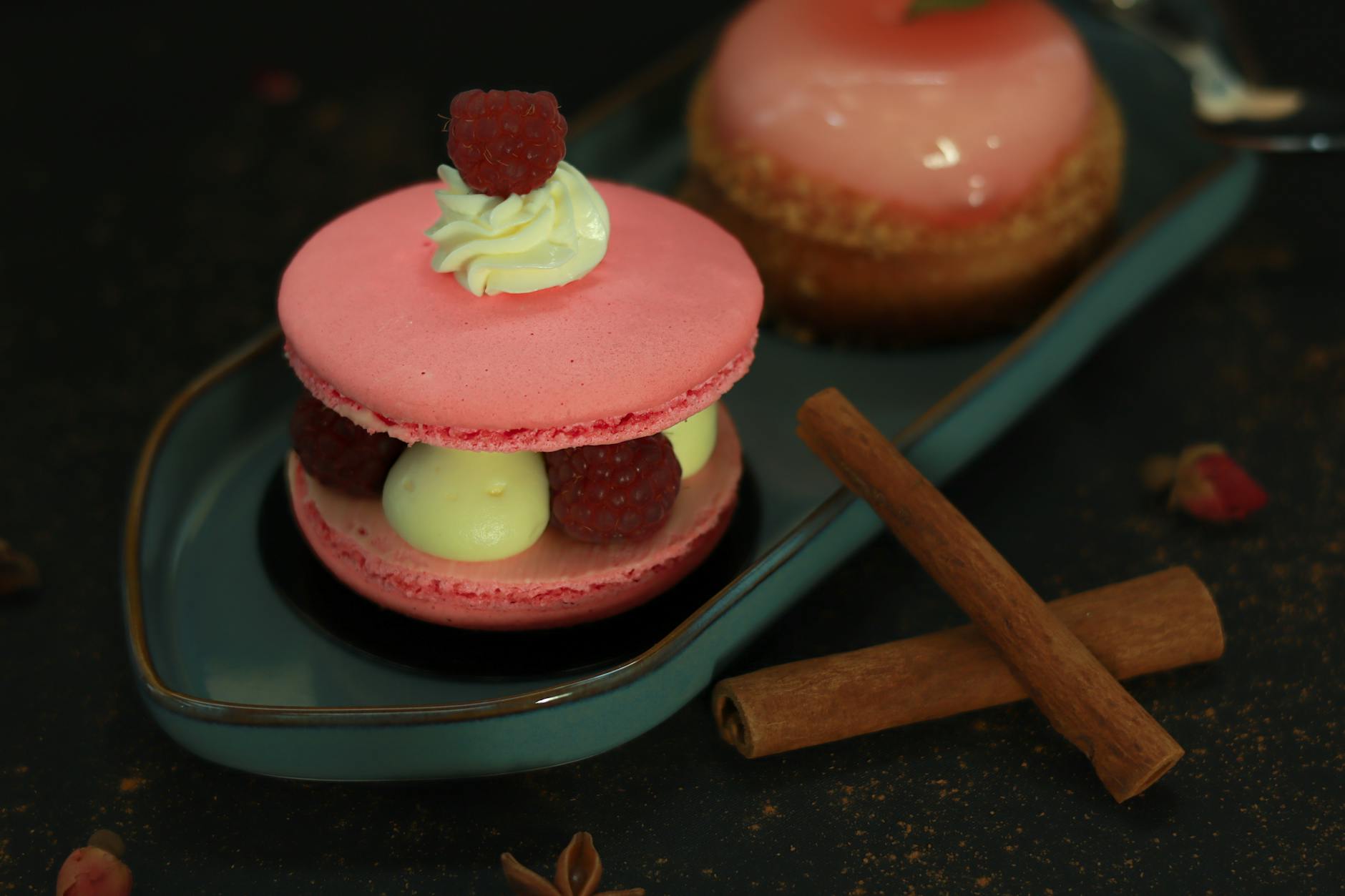 Raspberry Macarons