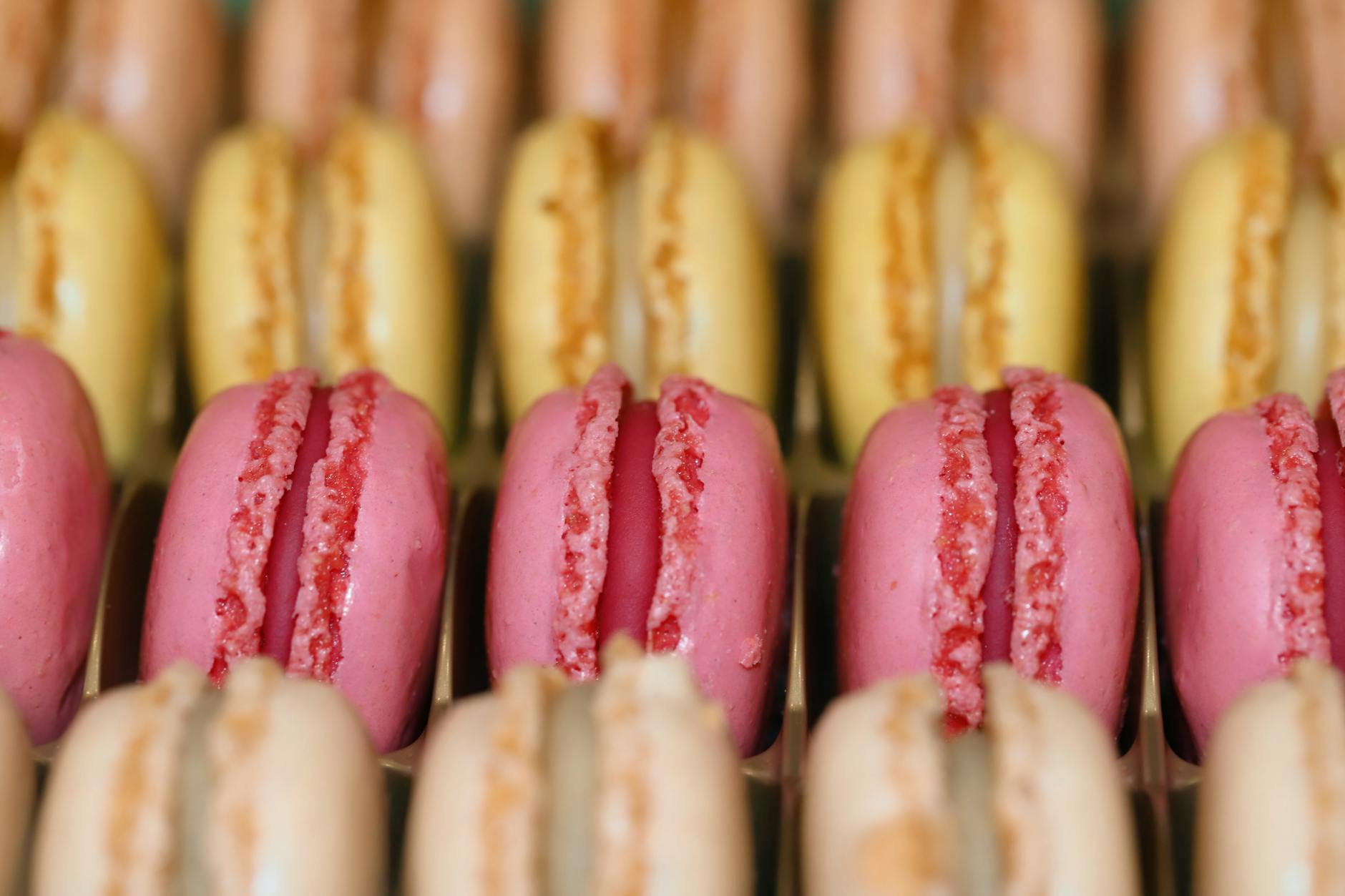 Raspberry Macarons