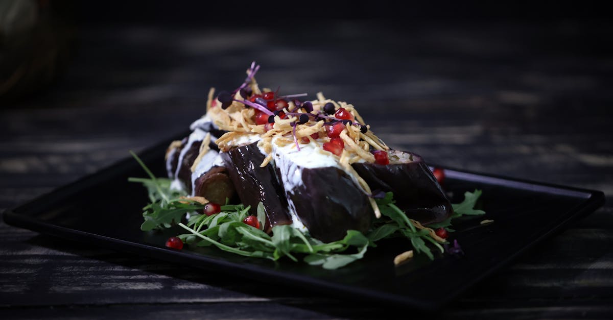 Roasted Eggplant Pomegranate Molasses Salad