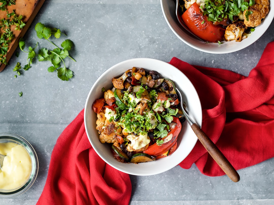 Roasted Veggie & Quinoa Bowl with Tahini Drizzle