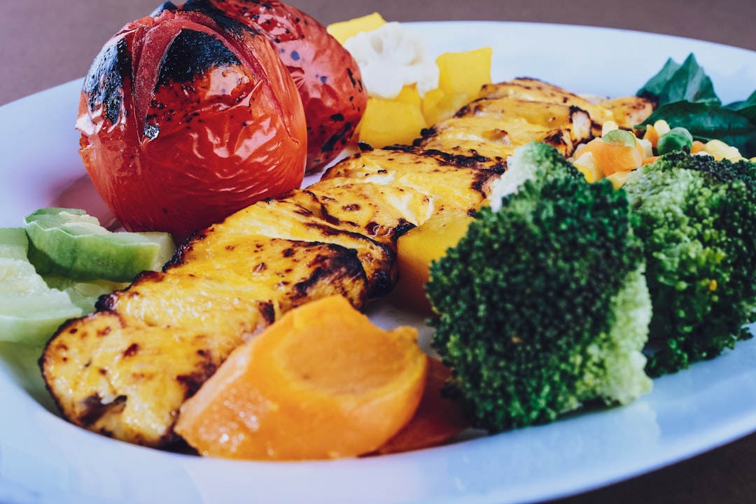 Sheet-Pan Saffron Chicken Kebab with Roasted Veggies