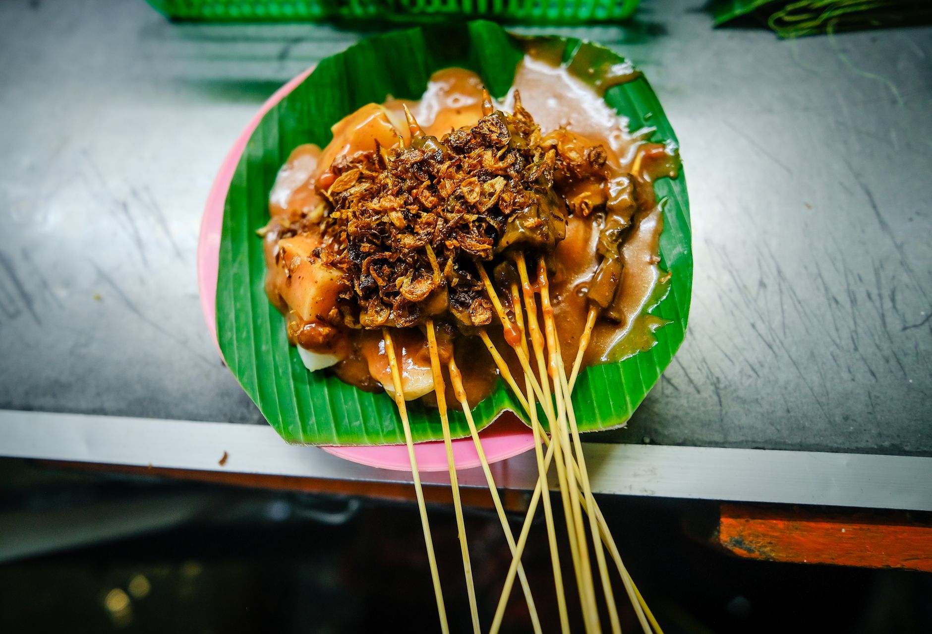 25-Min Sate Madura with Lontong & Crispy Shallots