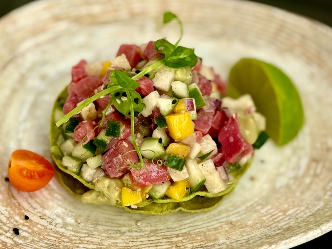 Seared Ahi Tostada with Avocado & Sesame