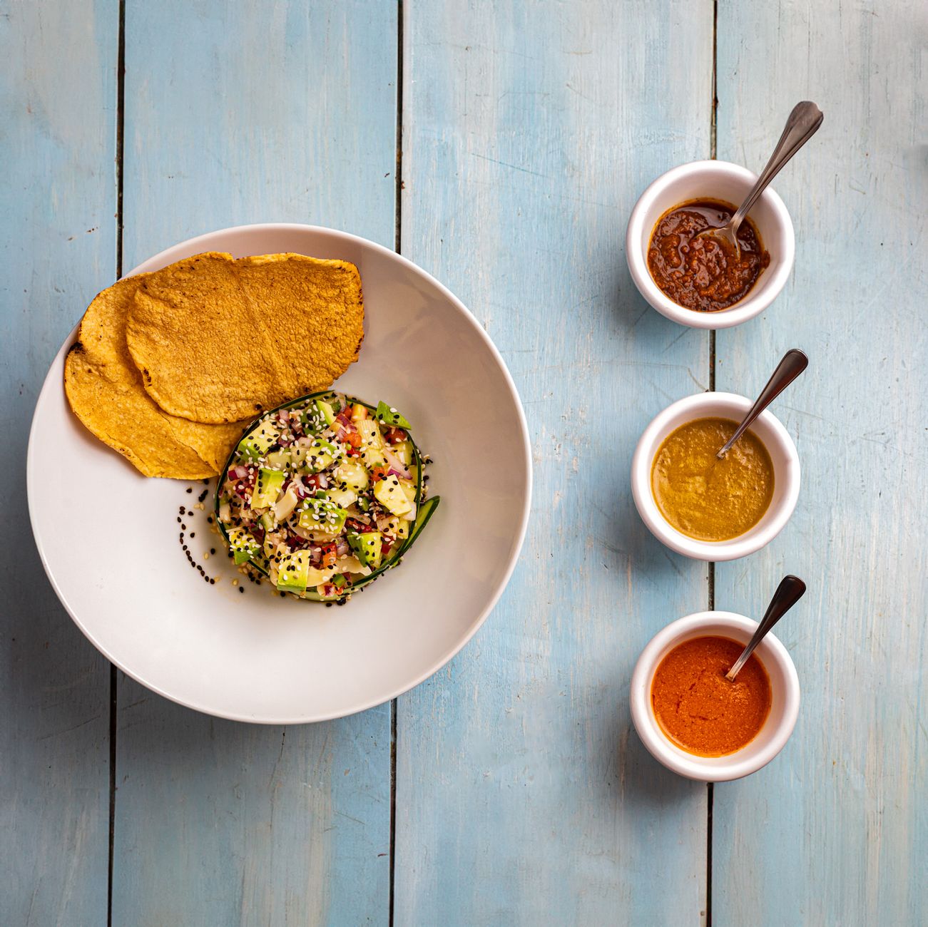 Seared Ahi Tostadas with Sesame & Salsa