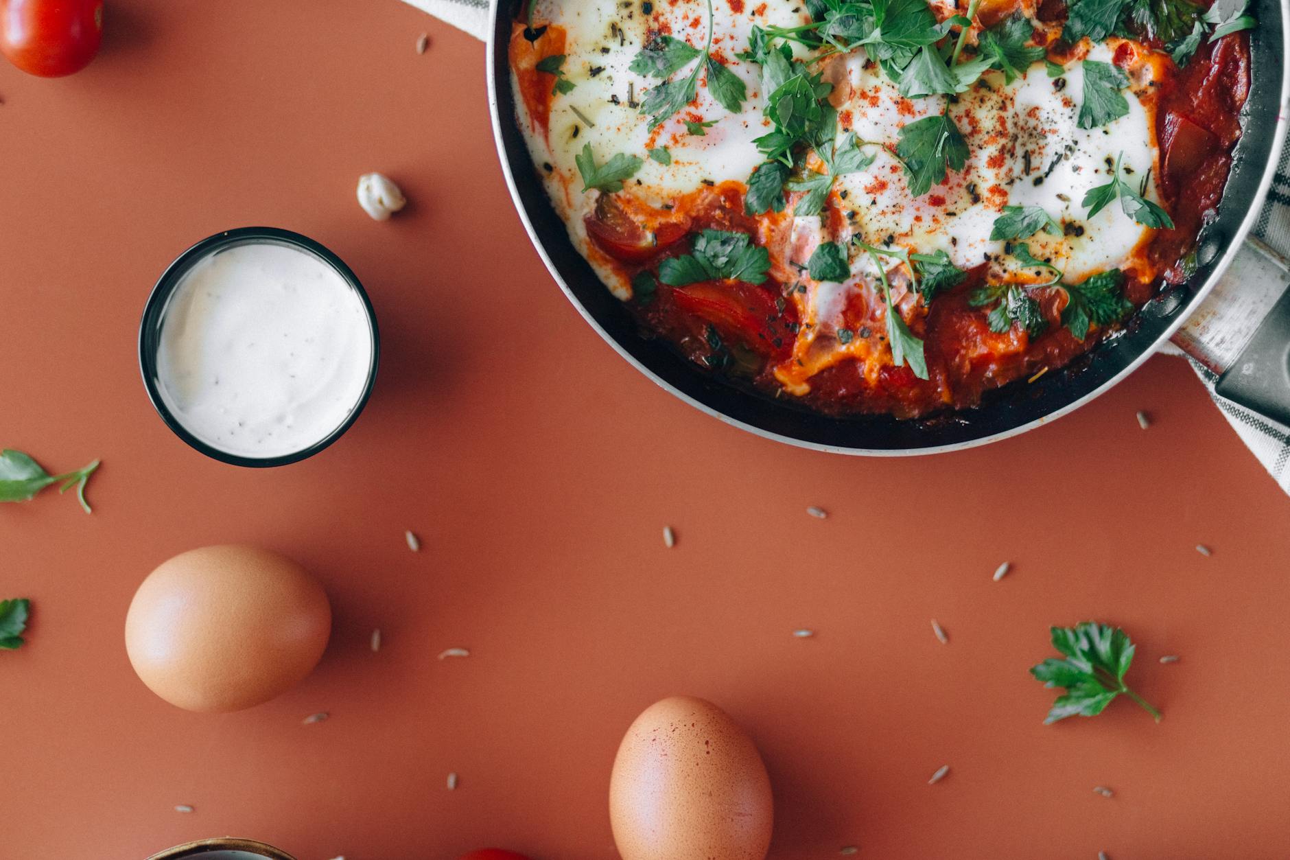 Shakshuka with Yogurt & Cherry Tomatoes