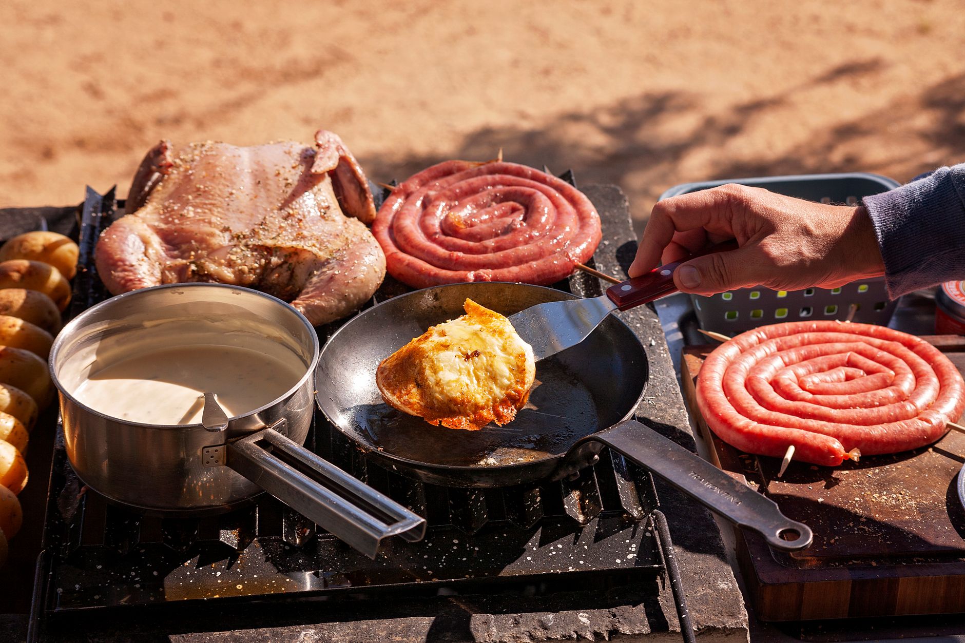 Sheet Pan Boerewors with Crispy Onions