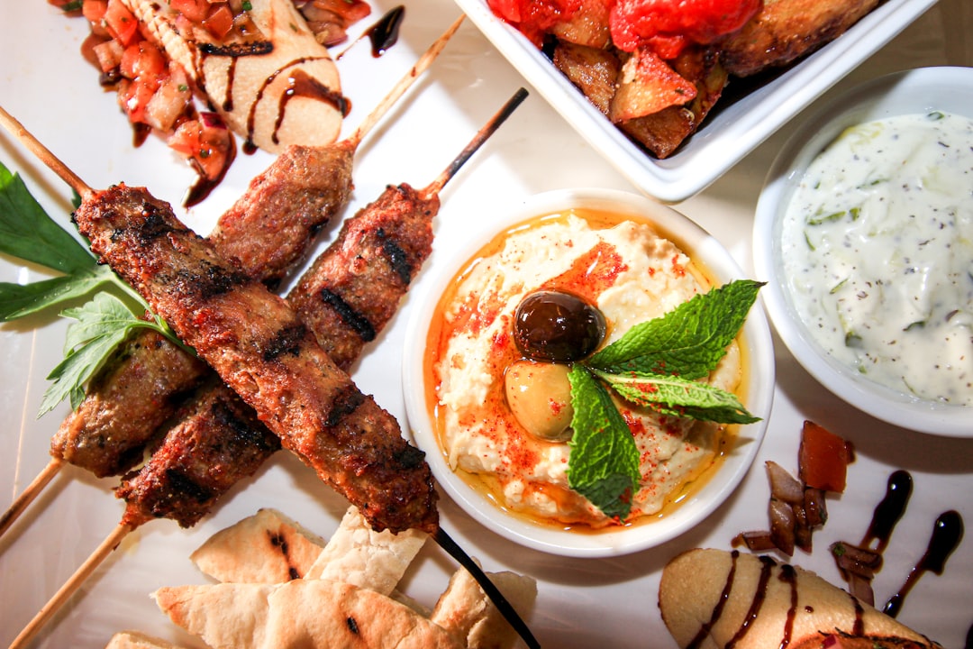 Sheet-Pan Greek Lamb Souvlaki Dinner