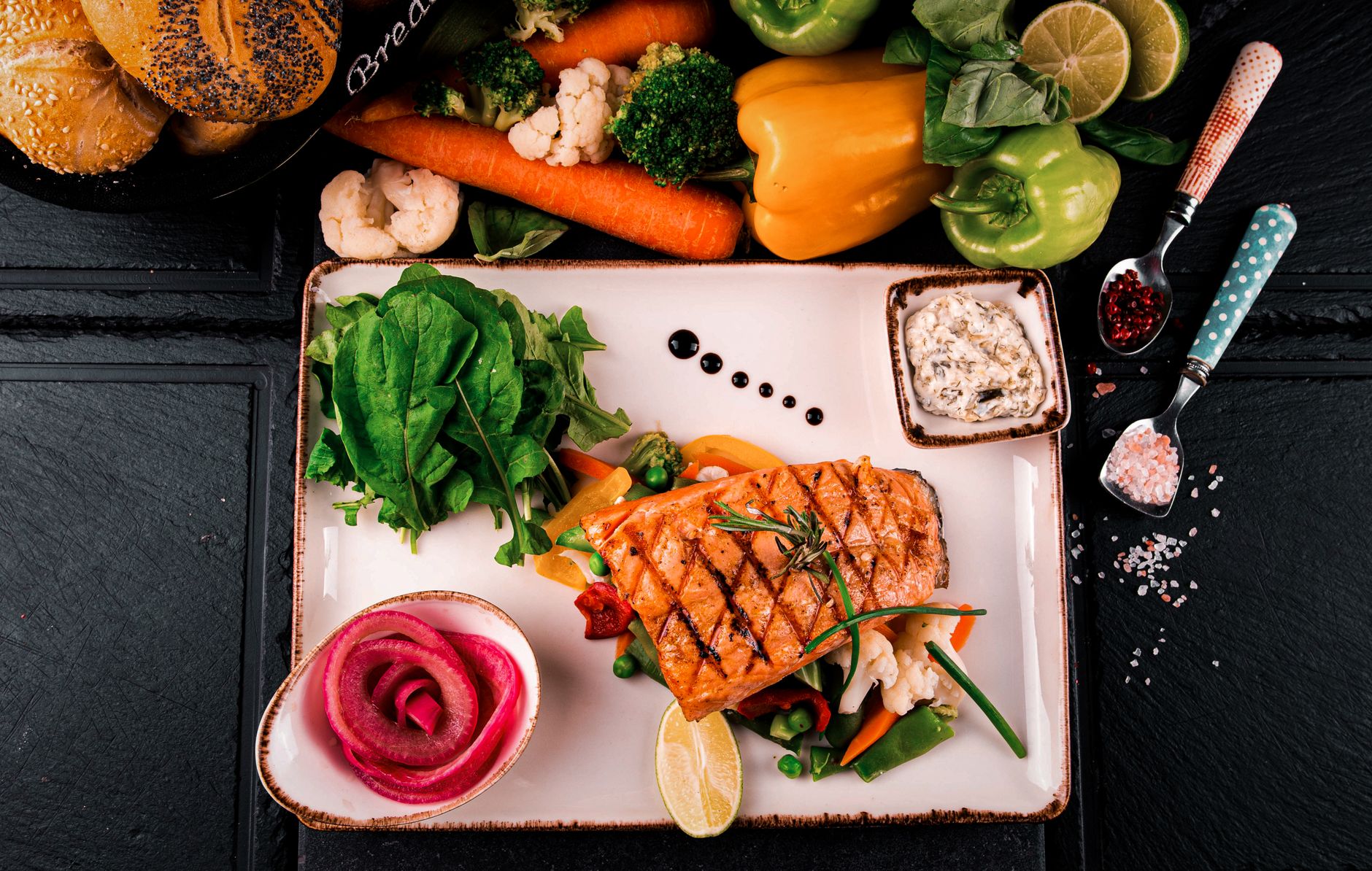 Sheet-Pan Mediterranean Salmon with Charred Veg