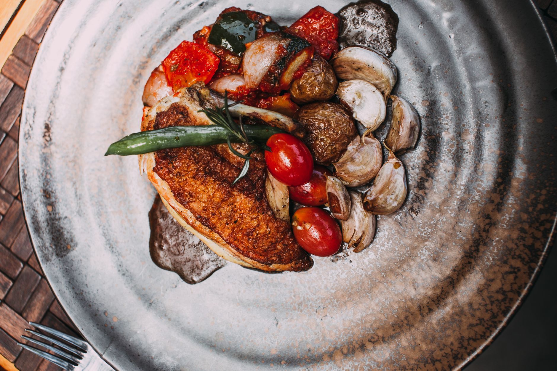 Sheet-Pan Pollo alla Romana with Roasted Potatoes