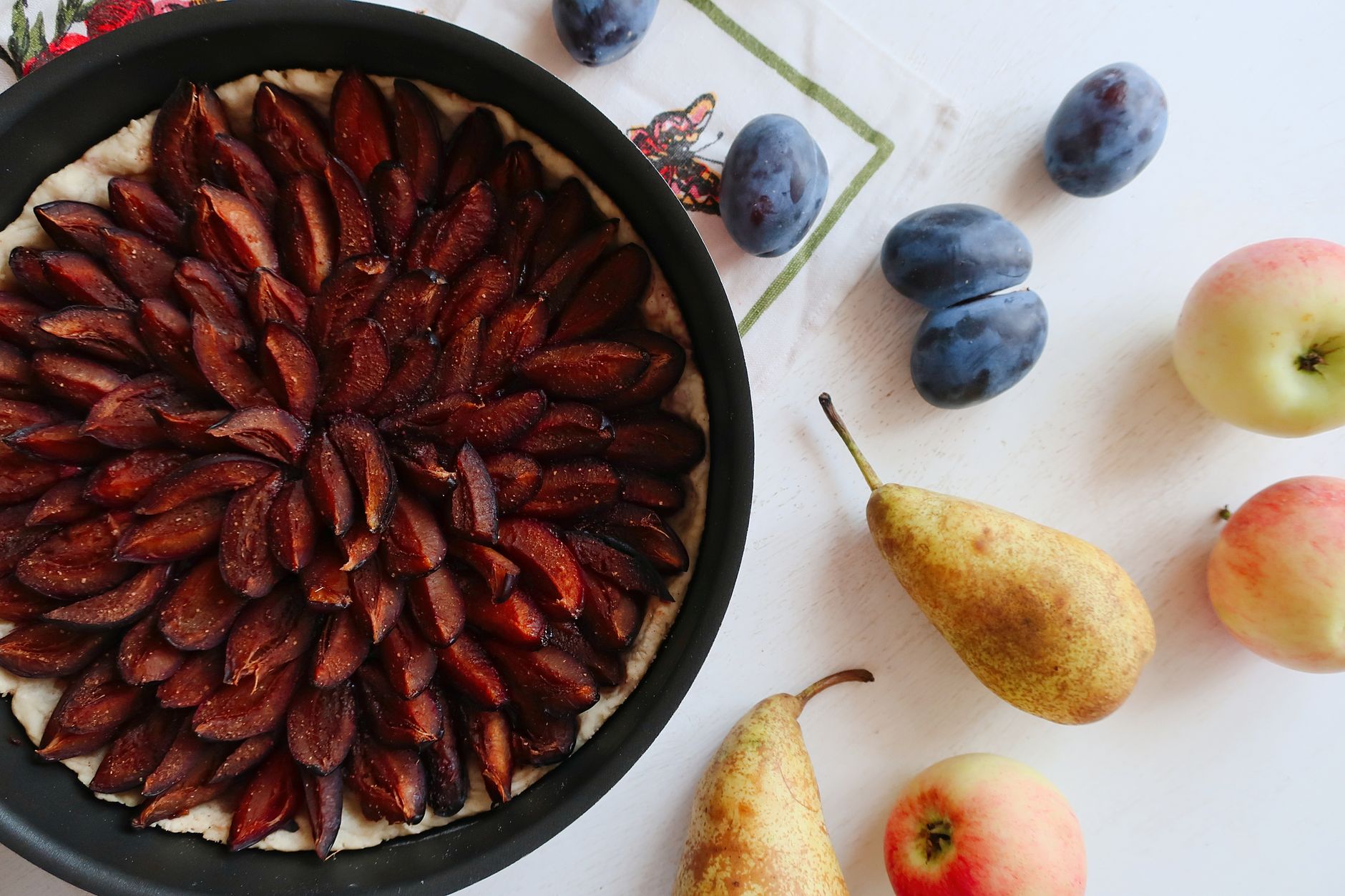 Sheet Pan Zwetschgenkuchen with Fresh Fruit