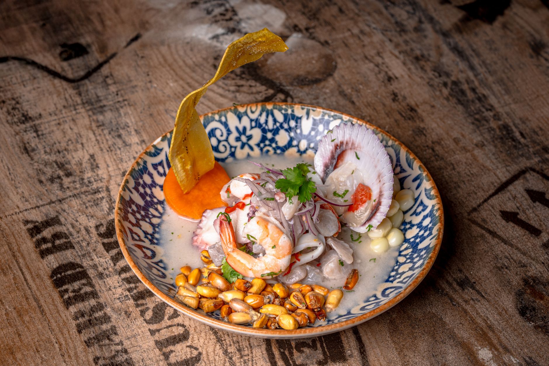 20-Min Shrimp Ceviche with Crispy Sides