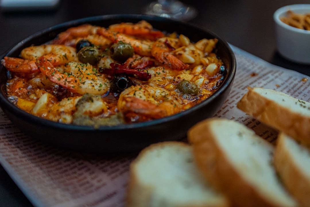 Shrimp Saganaki with Crispy Bread