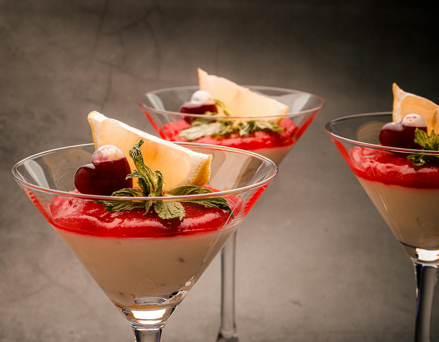 15-Min Silky Panna Cotta with Berry Sauce