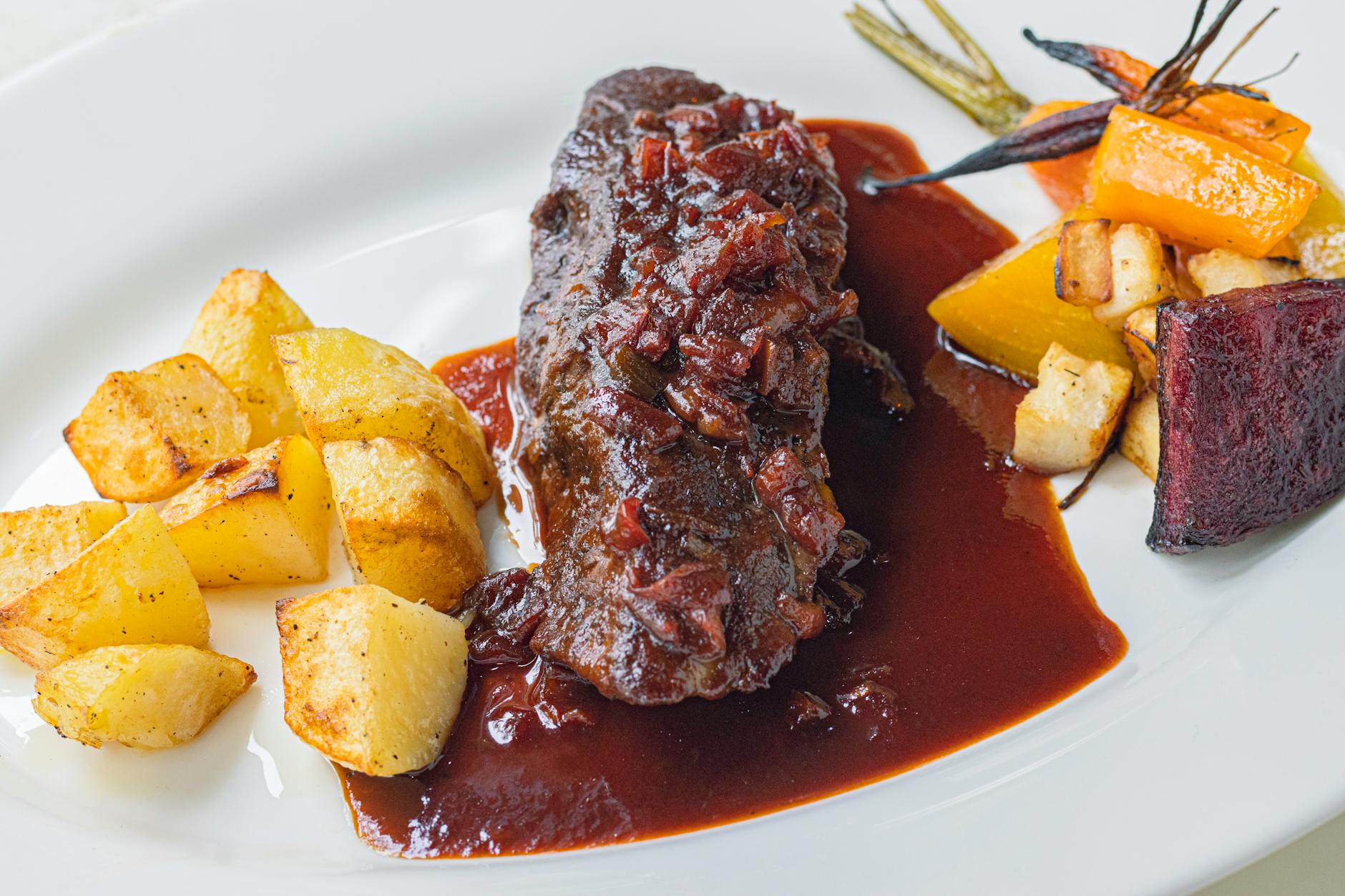 Smoked Beef Cheeks with Root Vegetables