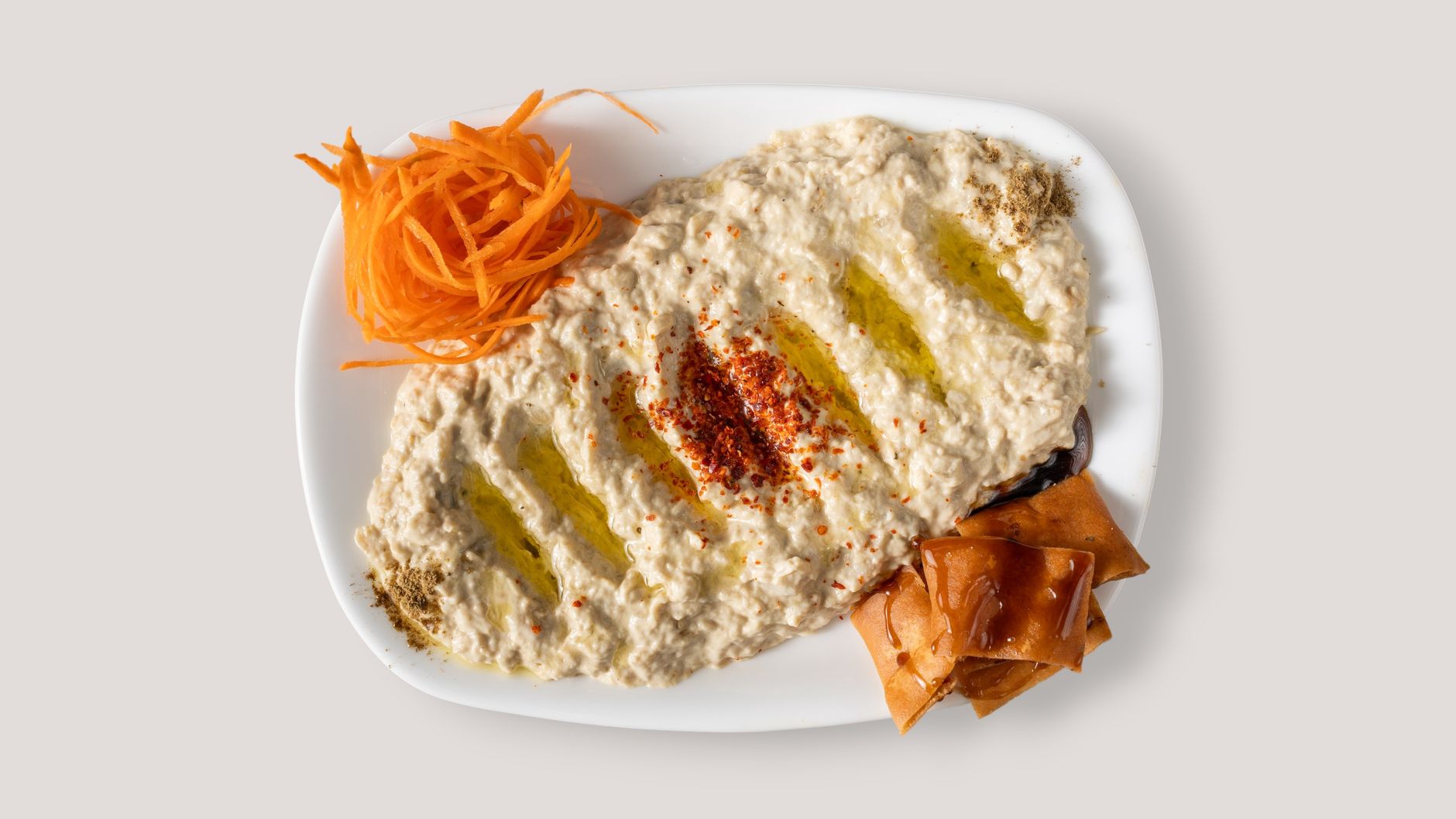 Smoky Baba Ganoush with Carrots & Pita