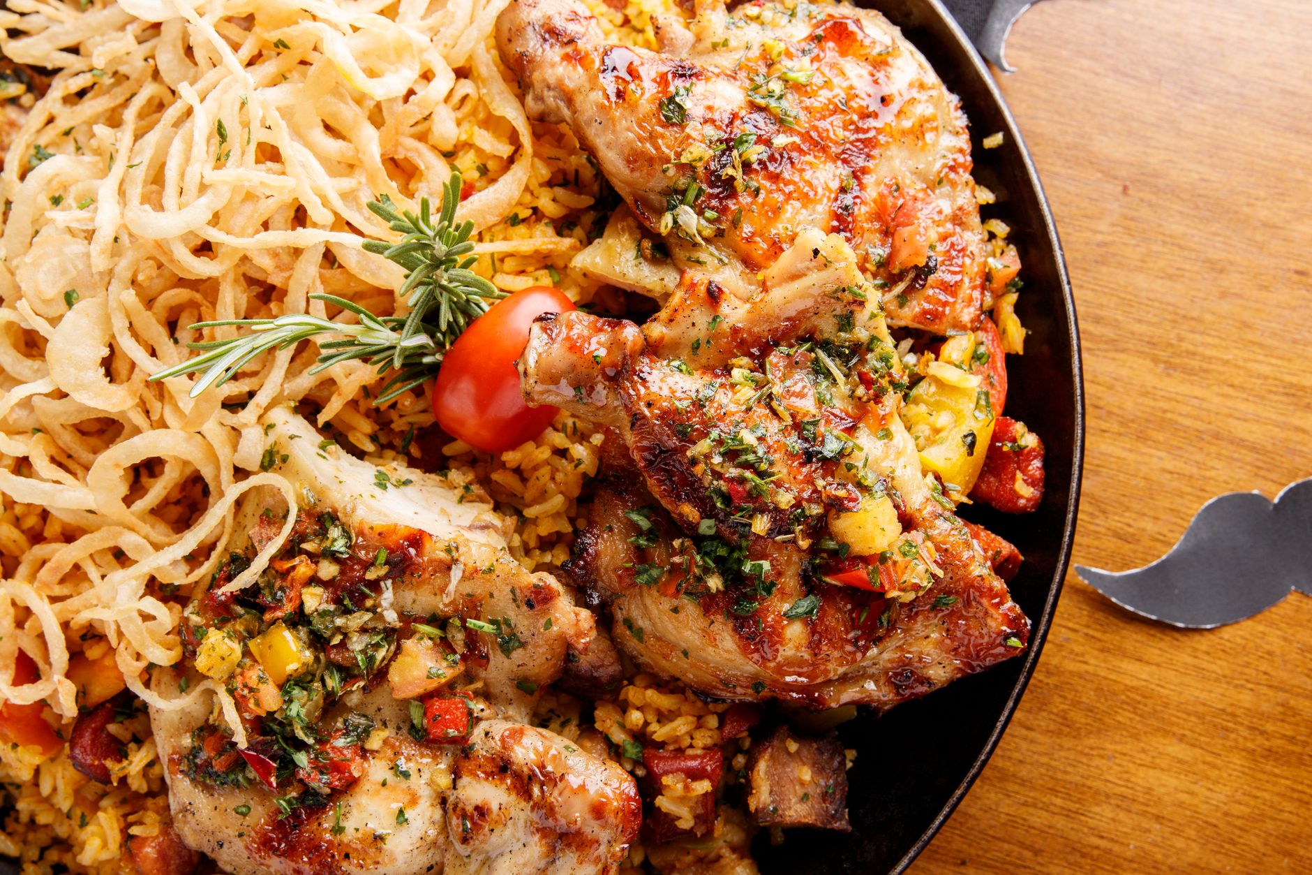 25-Min Smoky Jollof Rice & Grilled Chicken