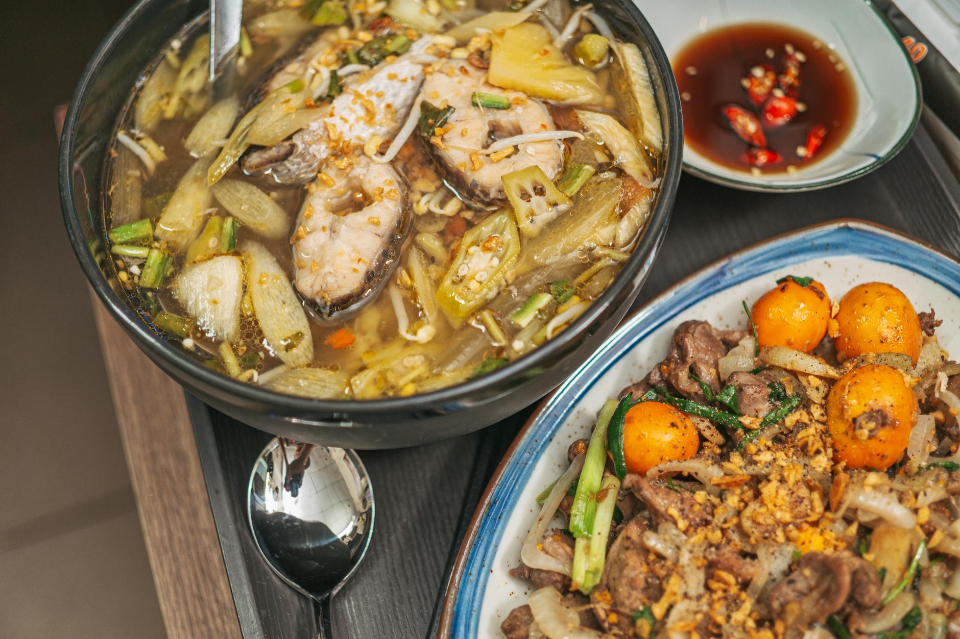 20-Min Sour Fish Soup with Crispy Giblets